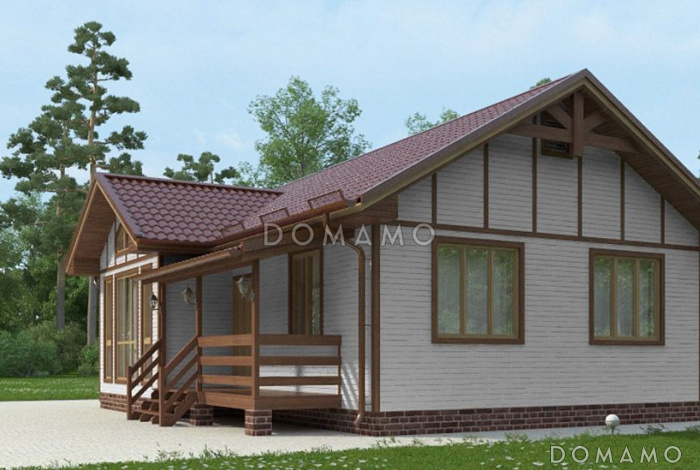 Проект изысканного каркасного дома