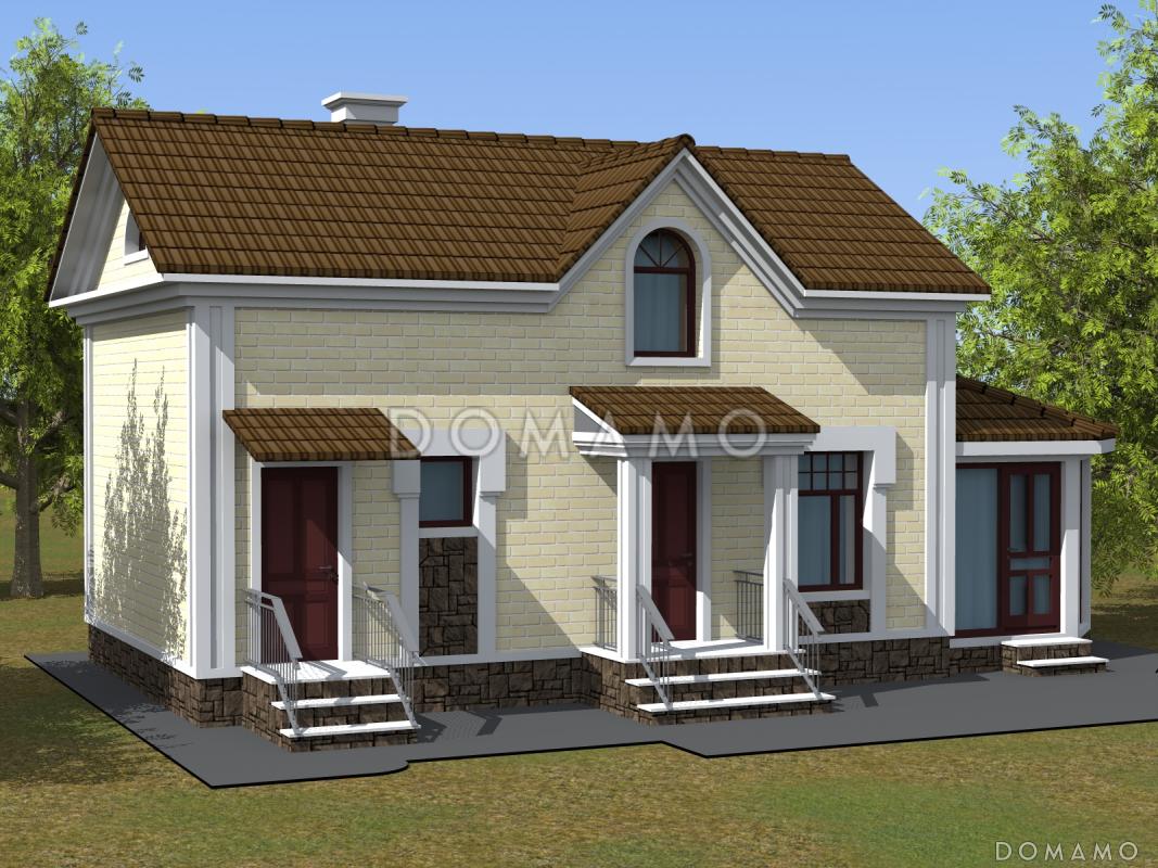 Проект бани с верандой и гостевой комнатой / 2