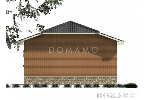 Проект гаража на две машины / Фасад 3