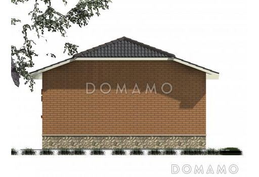 Проект гаража на две машины / Фасад 3