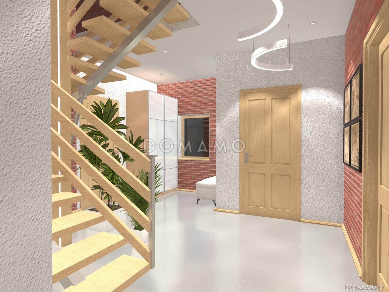 Проект дома с гаражом на две машины, просторной кухней-гостиной с выходом на террасу, гостевой спальней на первом этаже, балконами / 7