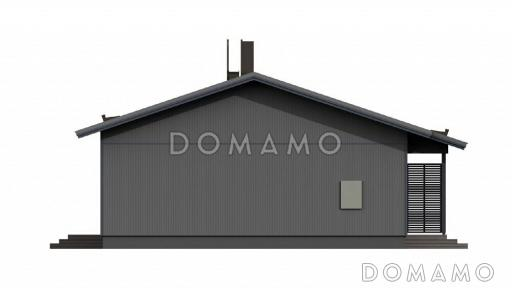 Проект каркасного дома с отдельным входом в маленькую котельную / Фасад 4