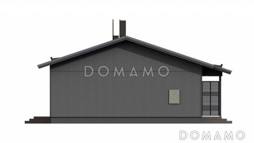 Проект каркасного дома с отдельным входом в маленькую котельную / Фасад 4 Проект каркасного дома с отдельным входом в маленькую котельную / Фасад 4