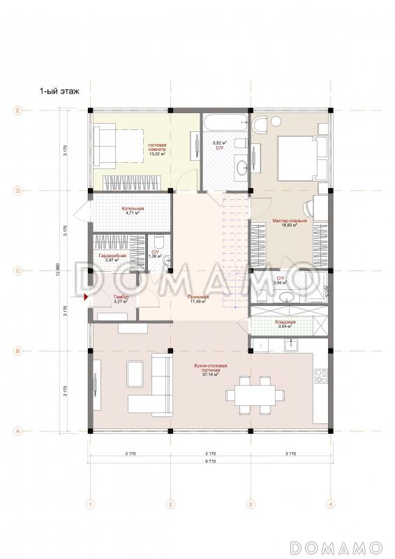 GARDEN / План 1 этажа