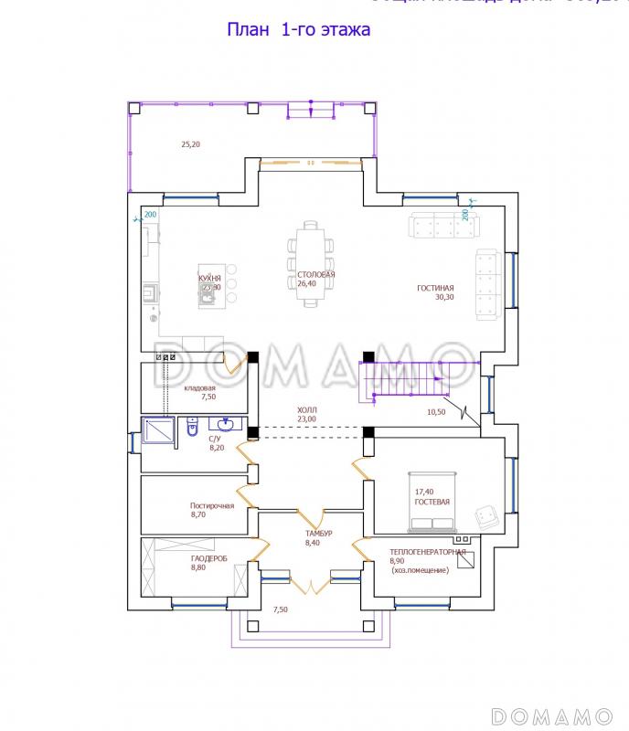 Проект 310 / План 1 этажа