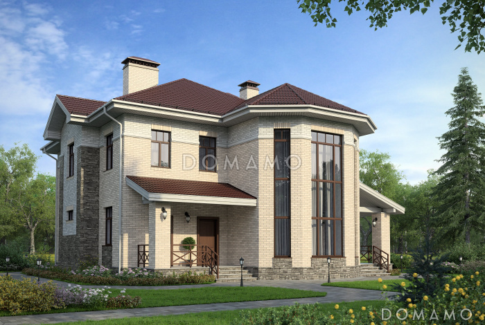 Проект двухэтажного кирпичного дома с вторым светом Проект двухэтажного кирпичного дома с вторым светом