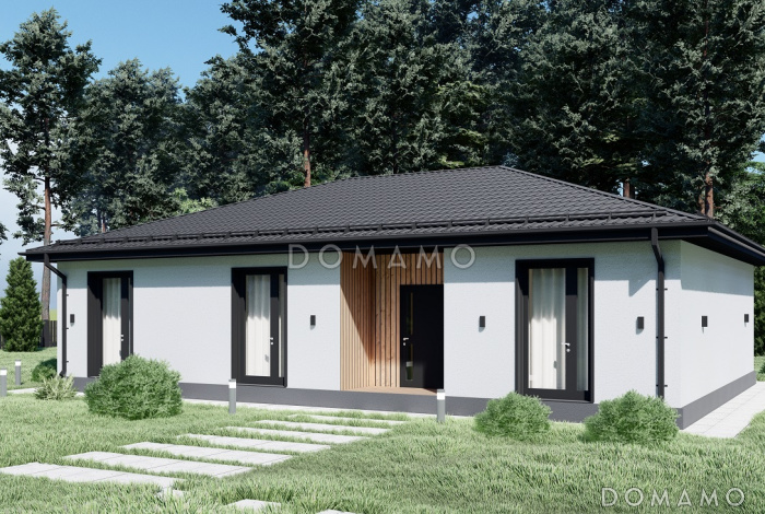 Проект одноэтажного дома с террасой S-119 Проект одноэтажного дома с террасой S-119