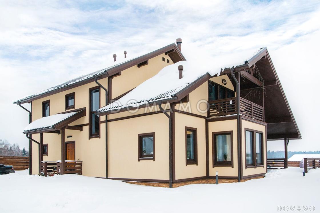 Проект каркасного дома с мансардой, 4 спальнями, кабинетом и сауной / 2