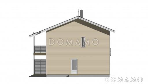 Проект двухэтажного дома с уютным небольшим кабинетом на первом этаже / Фасад 2