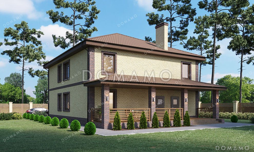 Проект дома с пятью спальнями и террасой / 3