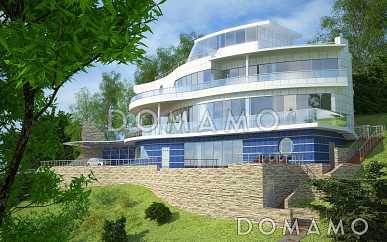 Проект дома современного дома с лифтом