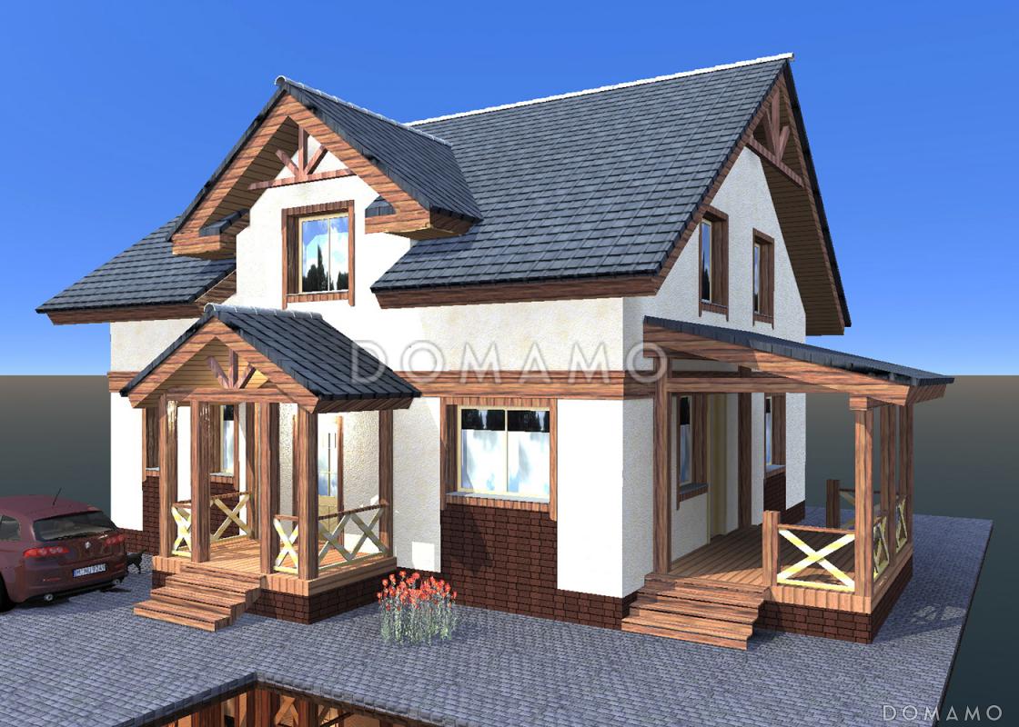 Проект коттеджа с квадратным планом / 2