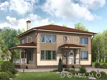 Проект дома с четырехскатной крышей