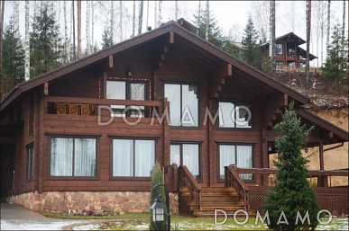 Проект дома из клееного бруса с красивыми крытыми террасами Проект дома из клееного бруса с красивыми крытыми террасами