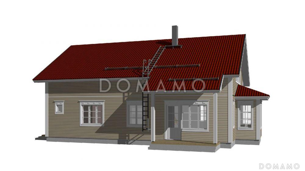Проект каркасного дома с балконом над главным входом / 3