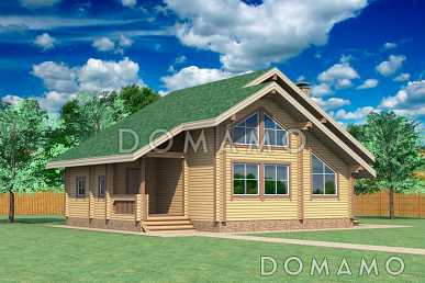 Проект дома с двумя просторными входами с террасами Проект дома с двумя просторными входами с террасами