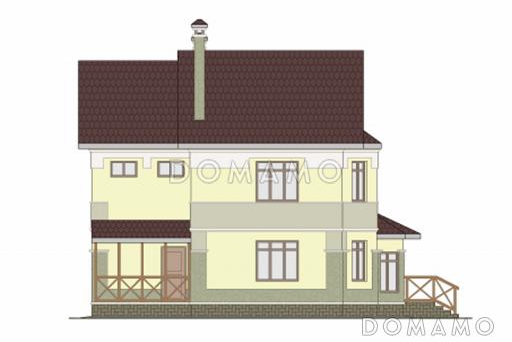 Проект небольшого кирпичного дома / Фасад 2