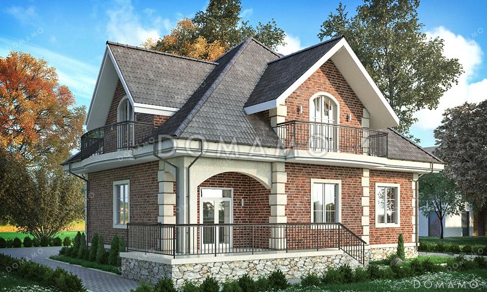 Проект дома со спортзалом и постирочной в подвале, 6 комнатами и террасой / 2