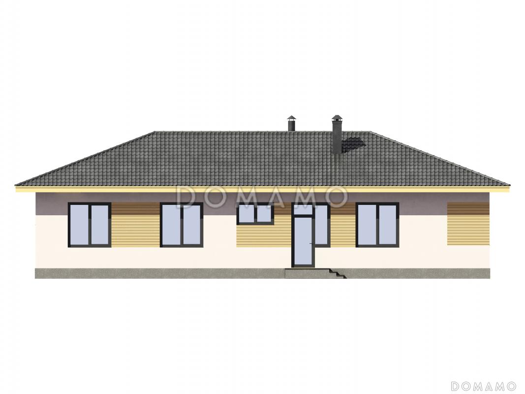 Проект одноэтажного газобетонного дома с четырьмя спальнями / 5