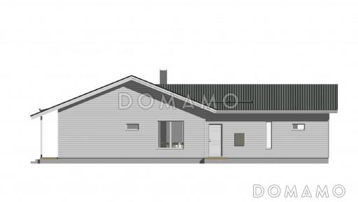 Проект каркасного дома с комнатой отдыха в зоне сауны / Фасад 3