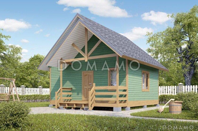 Проект бани из клееного бруса 6х6 с мансардой / 1