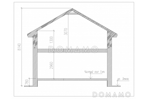 Проект коттеджа шале / Фасад 5