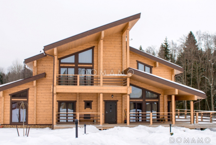 Проект дома из клееного бруса общей площадью более 400 м. кв. Проект дома из клееного бруса общей площадью более 400 м. кв.