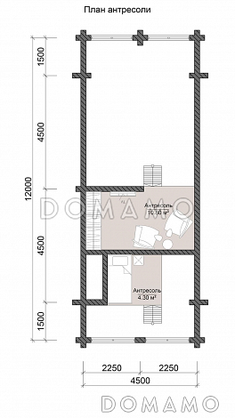 ТУРИН 150 / План мансардного этажа ТУРИН 150 / План мансардного этажа