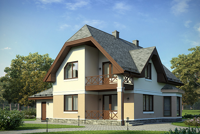 Проект дома из газобетона с двумя входами в котельную