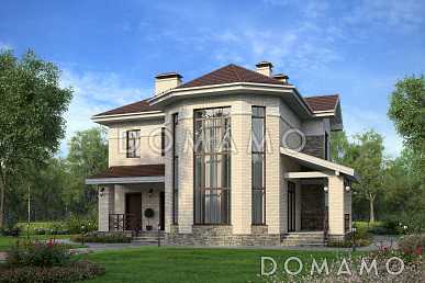 Проект двухэтажного кирпичного дома с вторым светом