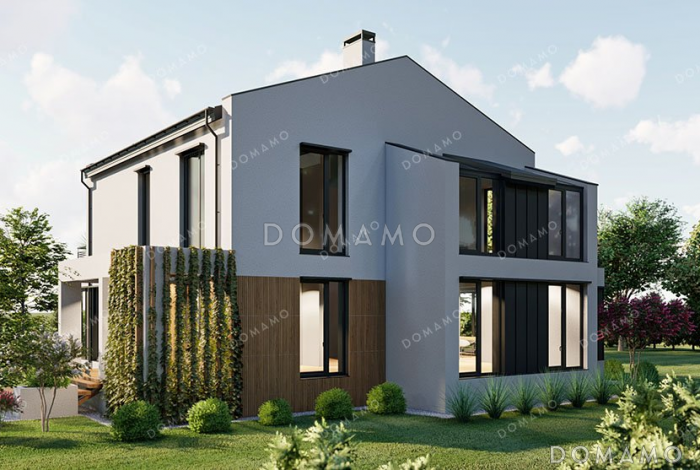 Проект двухэтажного дома с тремя спальнями и террасой