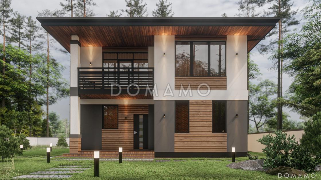 Проект дома из газобетона с 3 спальнями и ванной на втором этаже / 2