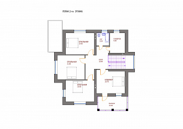 Проект 116 / План 2 этажа Проект 116 / План 2 этажа