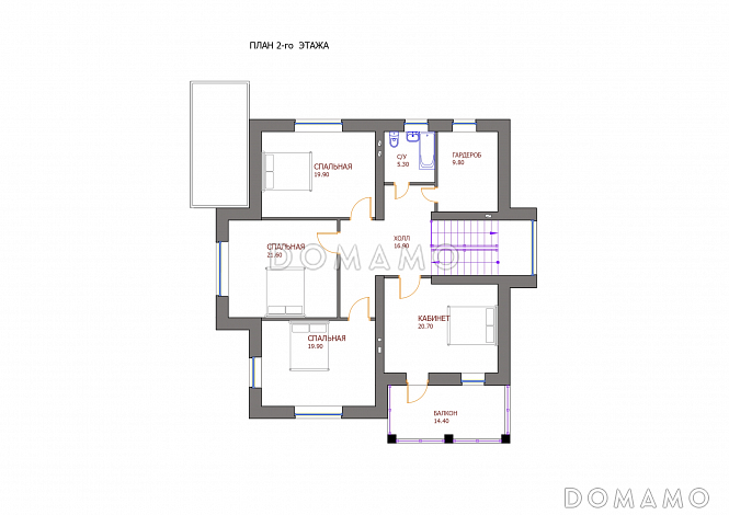 Проект 116 / План 2 этажа Проект 116 / План 2 этажа