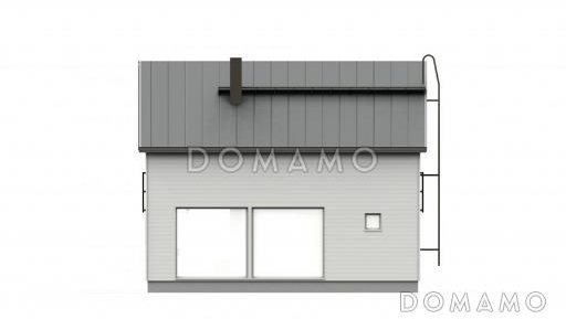 Проект каркасного дома с мансардой / Фасад 3