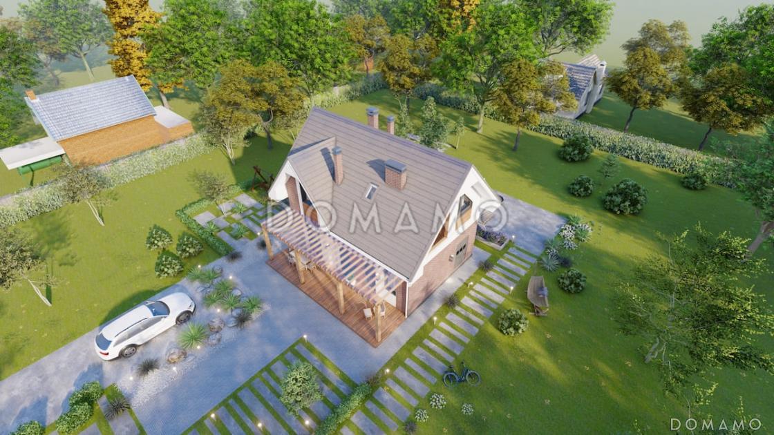 Проект дома с мансардой, балконом, террасой и сауной / 5