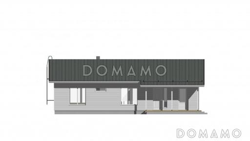 Проект каркасного дома с комнатой отдыха в зоне сауны / Фасад 2