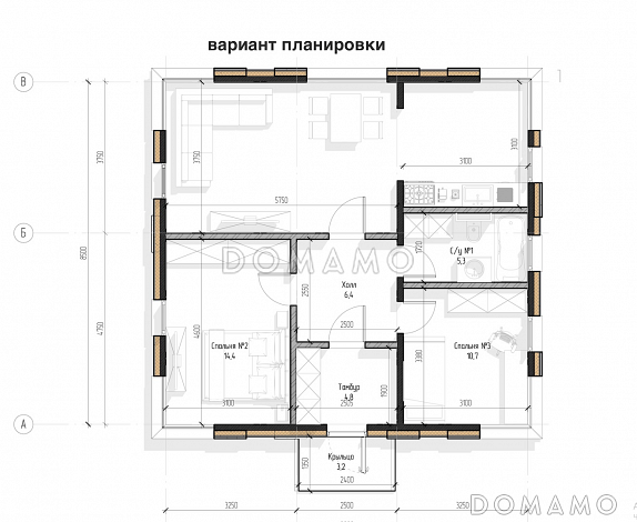 Next-72  / План 1 этажа Next-72  / План 1 этажа