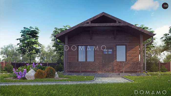 Проект компактной бани из кирпича с комнатой отдыха и крытой террасой Проект компактной бани из кирпича с комнатой отдыха и крытой террасой