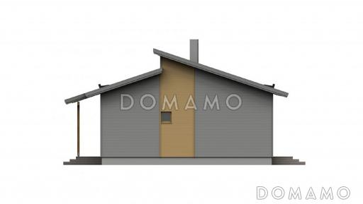 Проект одноэтажного каркасного дома с рациональной планировкой / Фасад 2 Проект одноэтажного каркасного дома с рациональной планировкой / Фасад 2