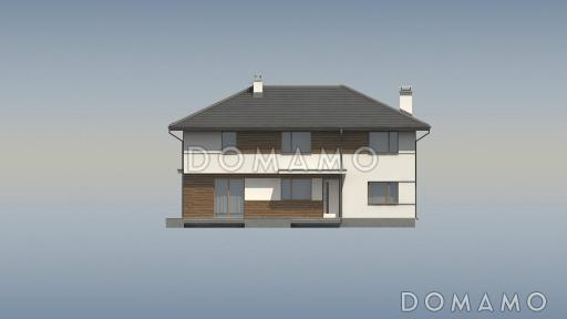 Проект двухэтажного дома из кирпича с пятью спальнями и кабинетом / Фасад 2