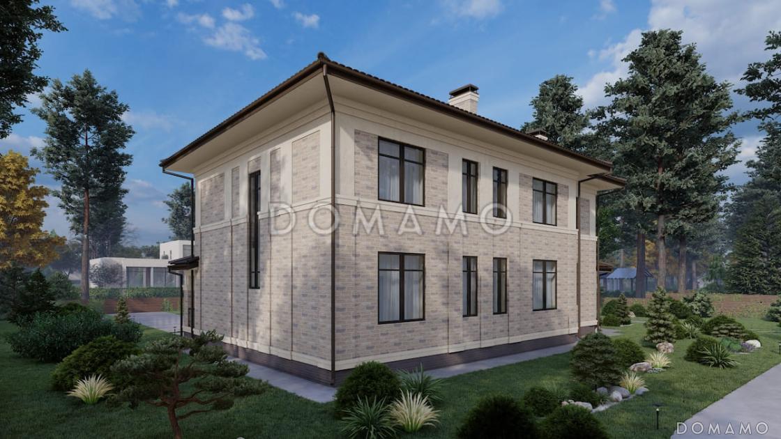 Проект большого дома с 5 спальнями, кабинетом и просторной гостиной / 5