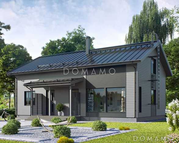 M-129 одноэтажный с мансардой дом