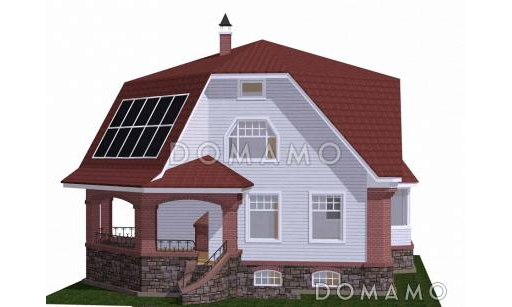 Проект трёхэтажного коттеджа с подвалом и зимним садом / Фасад 3