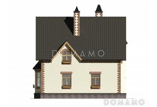 Проект практичного коттеджа в европейском стиле / Фасад 3