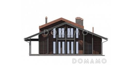 Проект энергоэффективного дома фахверк / Задний фасад