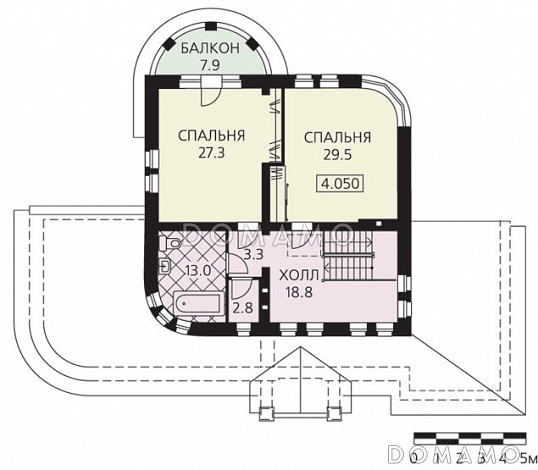Проект 2 х этажного дома с гаражом / План 2 этажа Проект 2 х этажного дома с гаражом / План 2 этажа