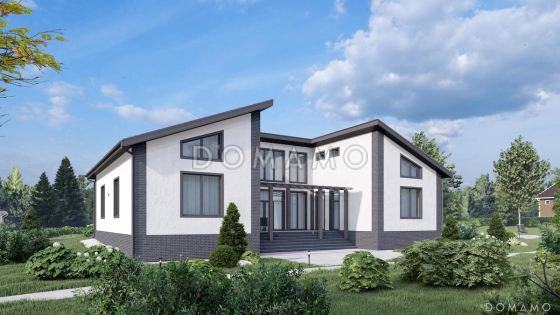 Проект П-образного дома с мансардой, мастер-спальней, кабинетом и вторым светом / 5