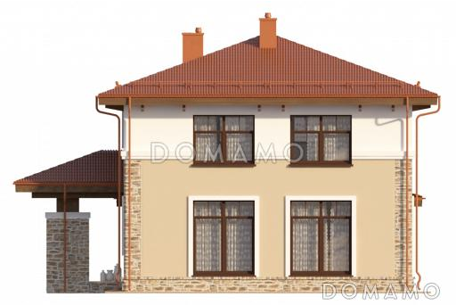 Проект двухэтажного дома с гардеробными на втором этаже / Фасад 3