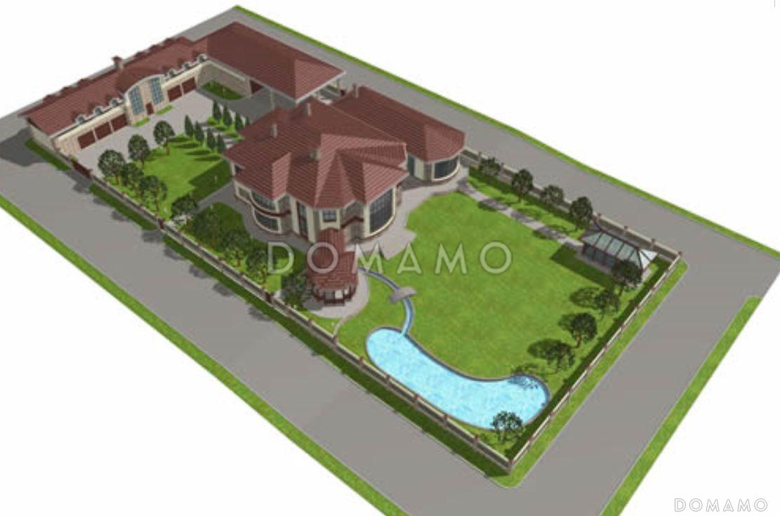 Проект коттеджа с панорамным остеклением / 5